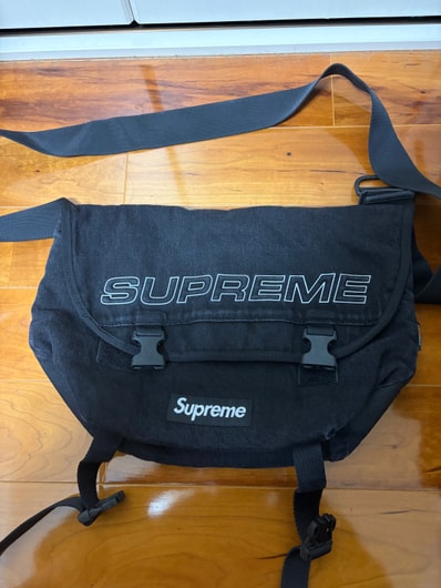 Supreme Denim Messenger Bag "Black"