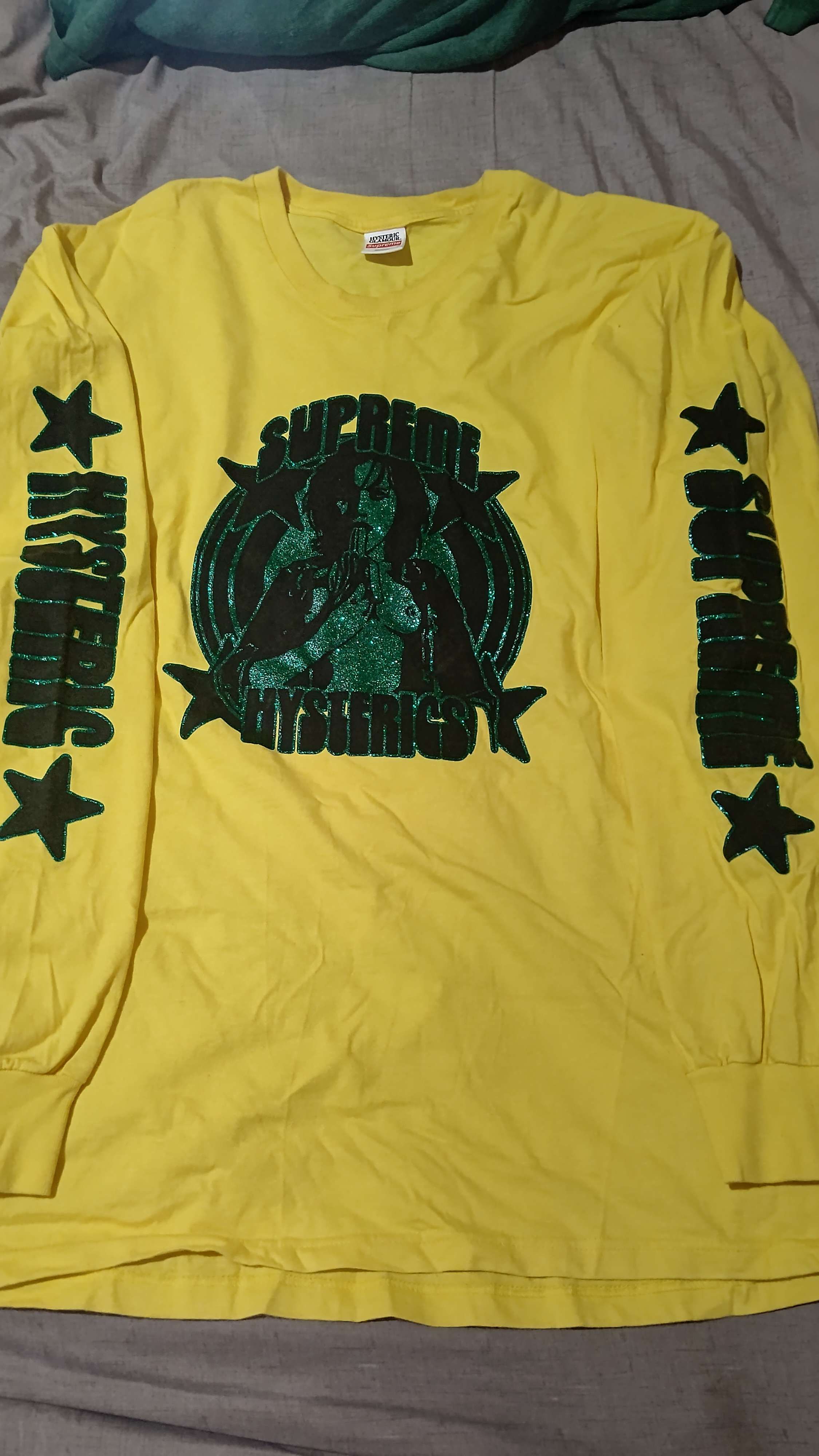 Supreme x HYSTERIC GLAMOUR L/S Tee "Yellow"