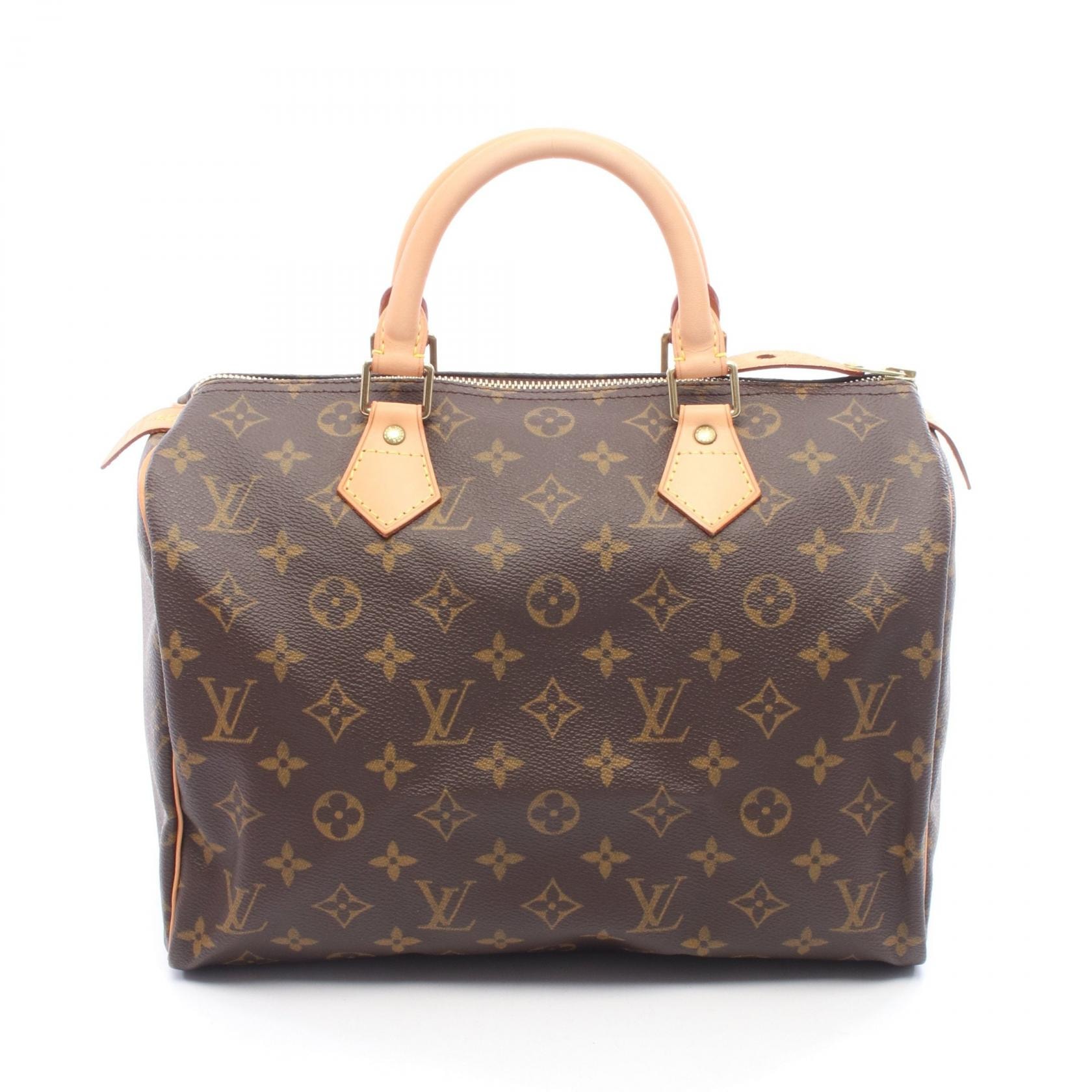 ルイ・ヴィトン LOUIS VUITTON スピーディ30 ハンドバッグ バッグ PVCコーティングキャンバス レザー モノグラム レディース ブラウン系 M41526 【中古】