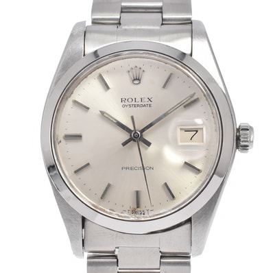 ロレックス ROLEX 6694 ヴィンテージ オイスターデイト プレシジョン Cal.1225 シルバー 手巻き メンズ 良品 腕時計 D#146033