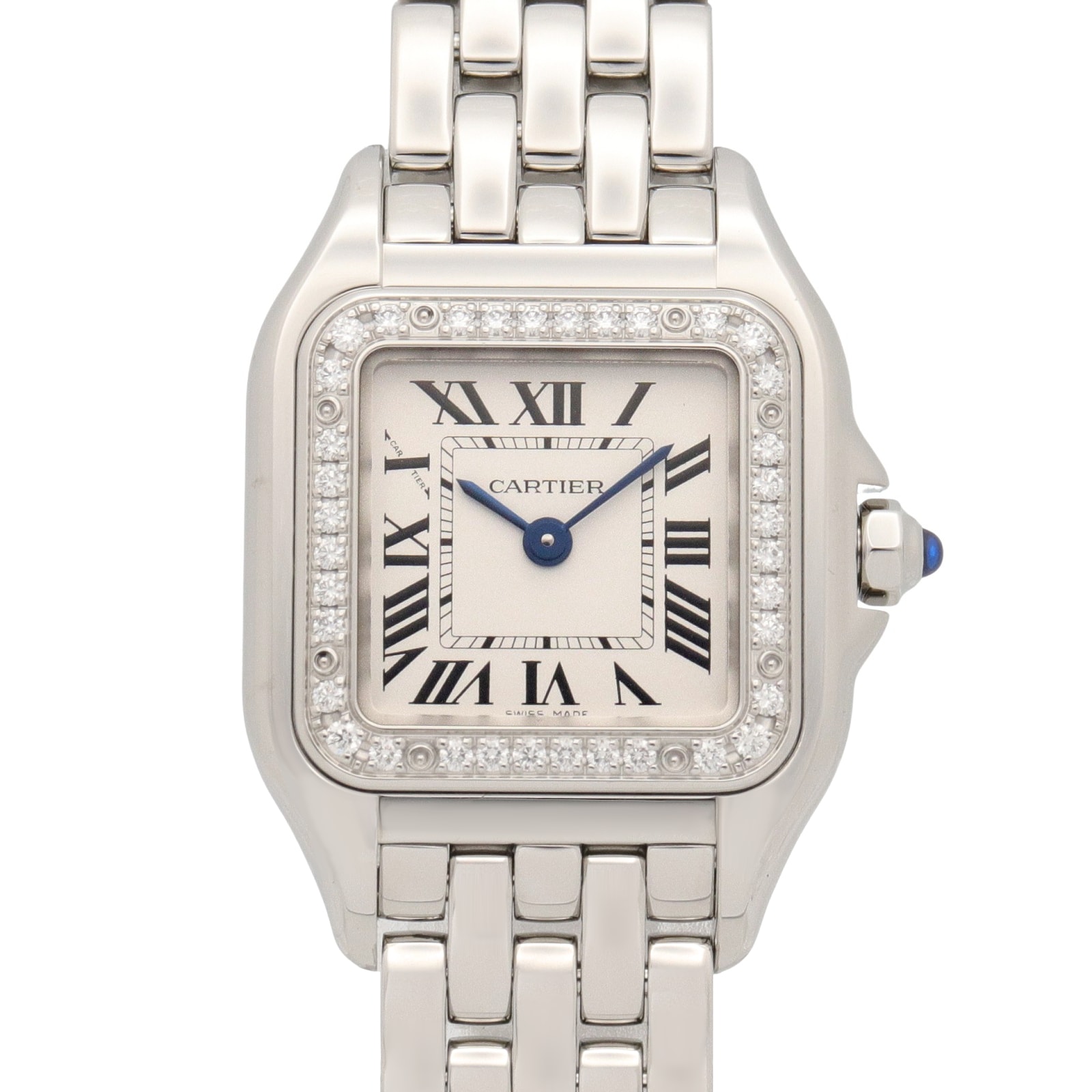 カルティエ CARTIER パンテール ドゥ カルティエ SM 腕時計 時計 ステンレススチール ダイヤモンド レディース シルバー系 W4PN0016 【中古】