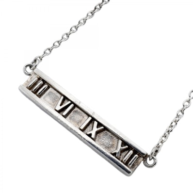 ★SALE【6jdb0202】ティファニー ネックレス アトラス バー シルバー925【中古】レディース