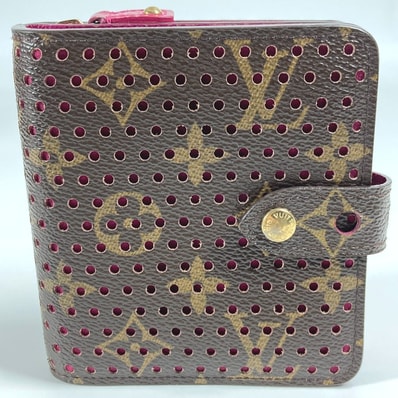 ルイヴィトン LOUIS VUITTON コンパクトジップ M95188 モノグラムペルフォ コンパクトウォレット 財布 2つ折り財布 モノグラムキャンバス フューシャ ピンク