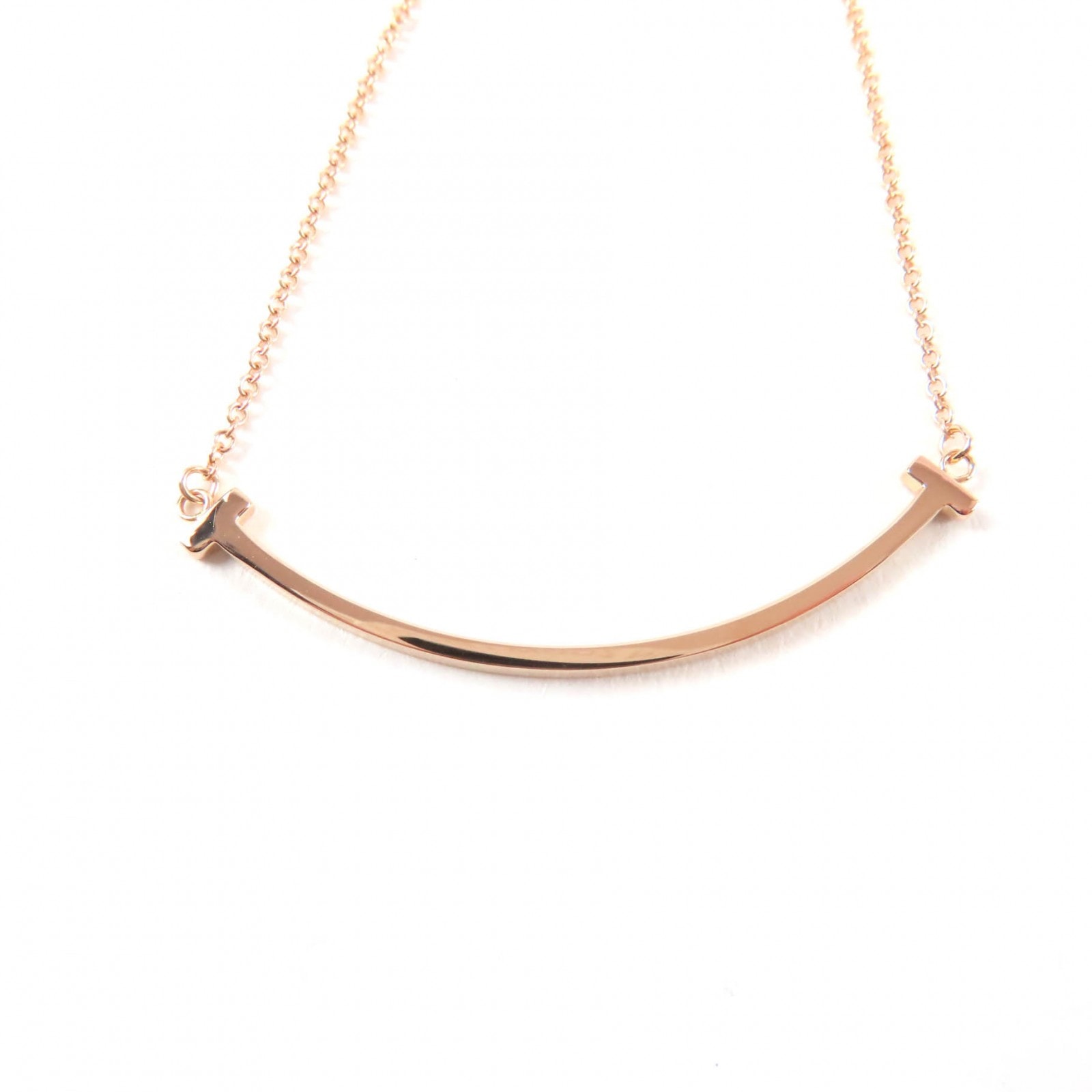 極美品 ティファニー ネックレス スマイルペンダント スモール ピンクゴールド