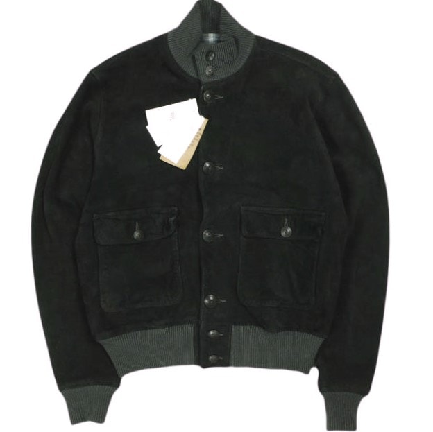 新品 RRL ダブルアールエル 25AW スエードボンバージャケット MNRROTW16020174 XS Vintage Black 革ジャン Double RL ディアスキン レザージャケット 定価401,500円 アウター g24711