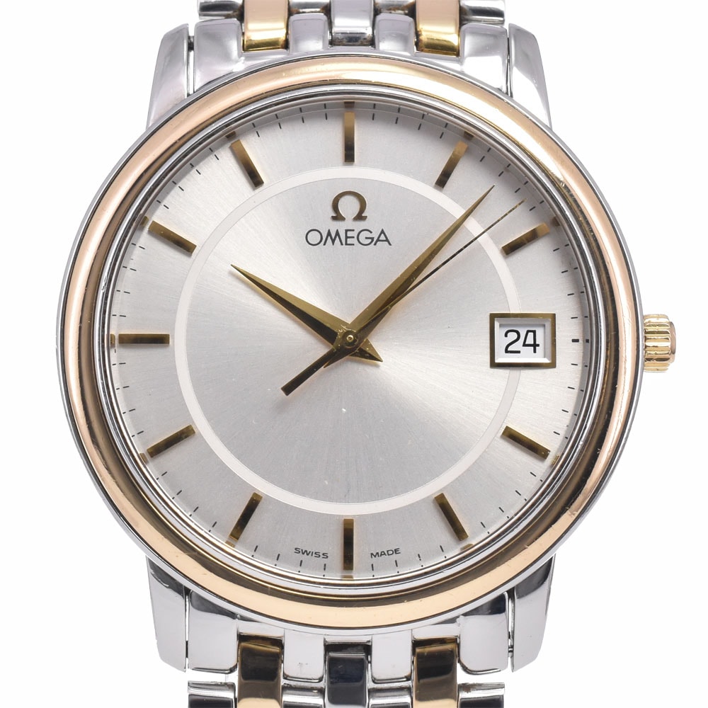 オメガ OMEGA 4310.31 デビル プレステージ デイト デイト SS/YG シルバー クォーツ メンズ 良品 腕時計 R#149315