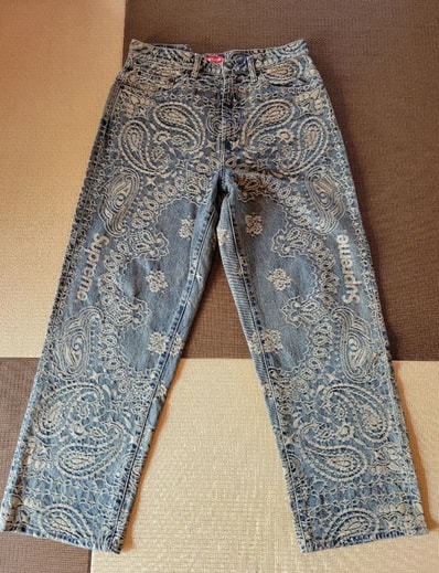 Supreme Bandana Jacquard Baggy Jean "Blue"