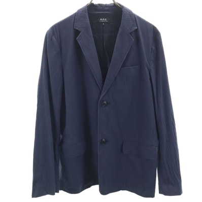 A.P.C. アーペーセー テーラードジャケット M ネイビー シアサッカー