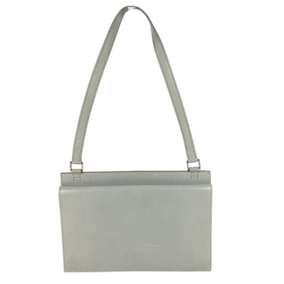 エルメス HERMES ヴァランタン ヴィンテージ カバン フラップ 肩掛け ショルダーバッグ レザー E□刻 ライトブルー系