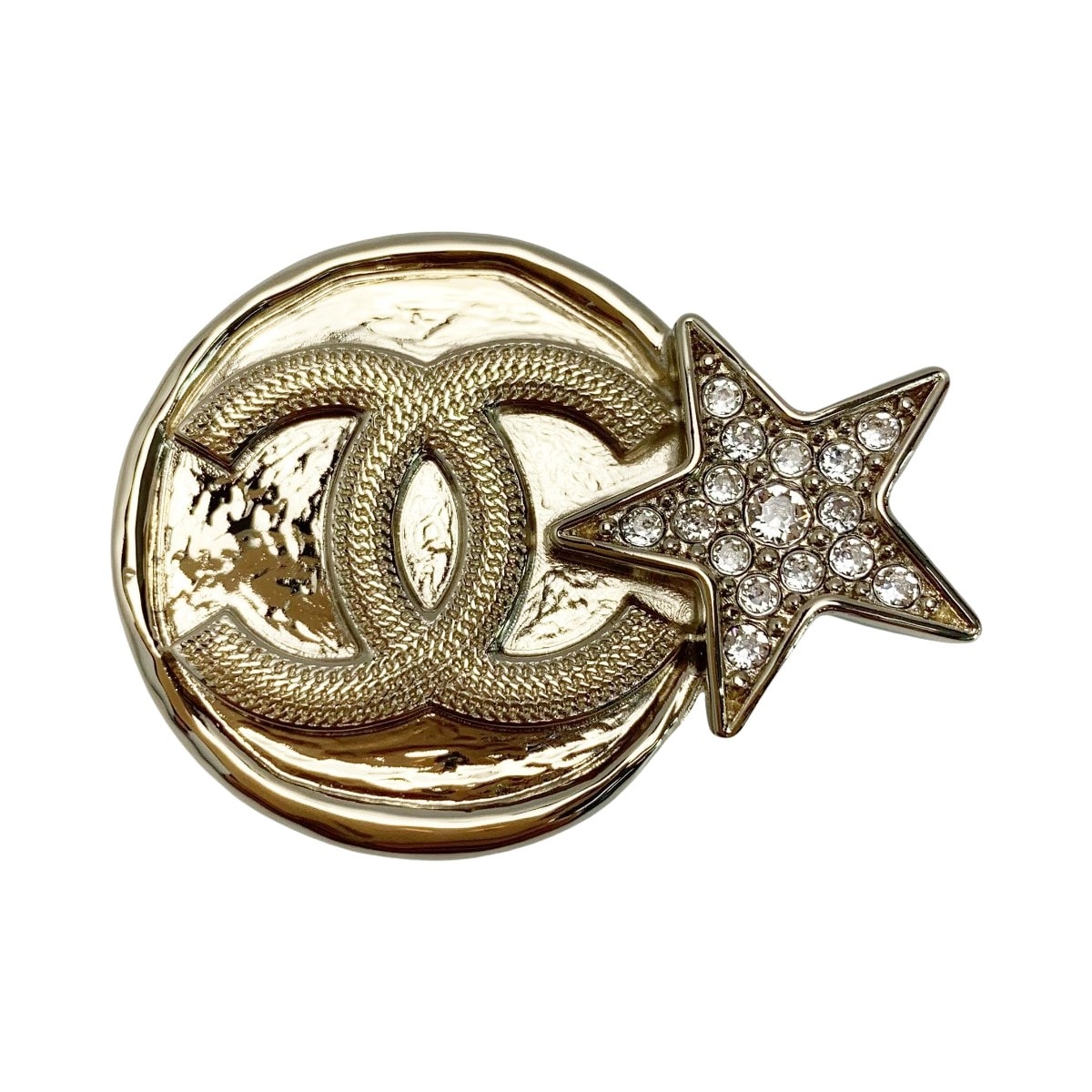 CHANEL シャネル スター ココマーク ブローチ B23B ゴールド メッキ