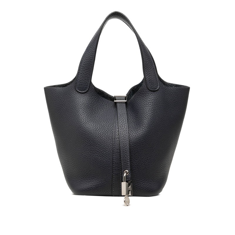 エルメス ピコタンロックPM ハンドバッグ D刻印 2019年 ネイビー系 トリヨンクレマンス レディース HERMES 中古