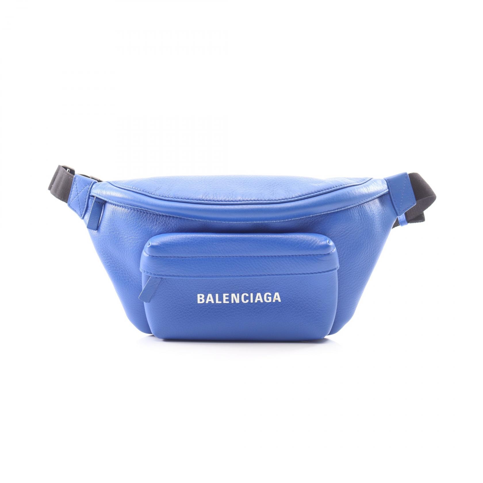 バレンシアガ BALENCIAGA EVERYDAY BELTPACK エブリデイ ウエストバッグ ボディバッグ バッグ レザー メンズ レディース ブルー系 552375 【中古】