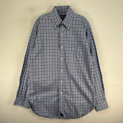 古着 ブルックスブラザーズ Brooks Brothers 長袖シャツ ボタンダウン チェック USA製 S ブルー系 マルチカラー メンズ