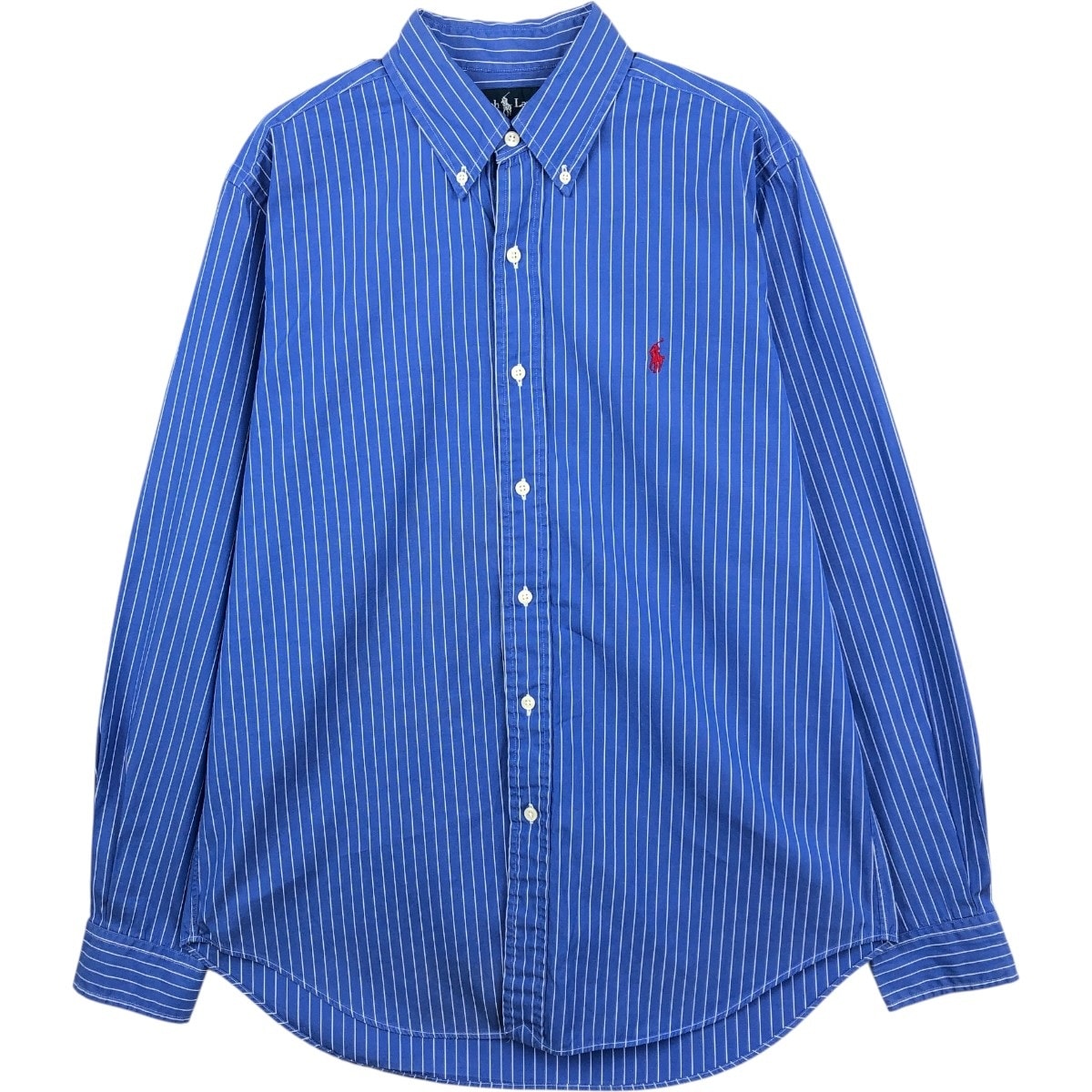 古着 ラルフローレン Ralph Lauren CLASSIC FIT クラシックフィット 長袖 ボタンダウンストライプシャツ メンズM相当/eaa661383