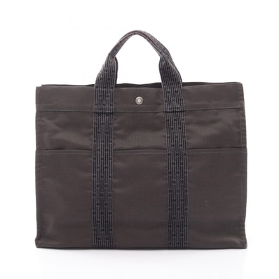 エルメス HERMES エールラインMM トートバッグ バッグ キャンバス メンズ レディース グレー系 【中古】