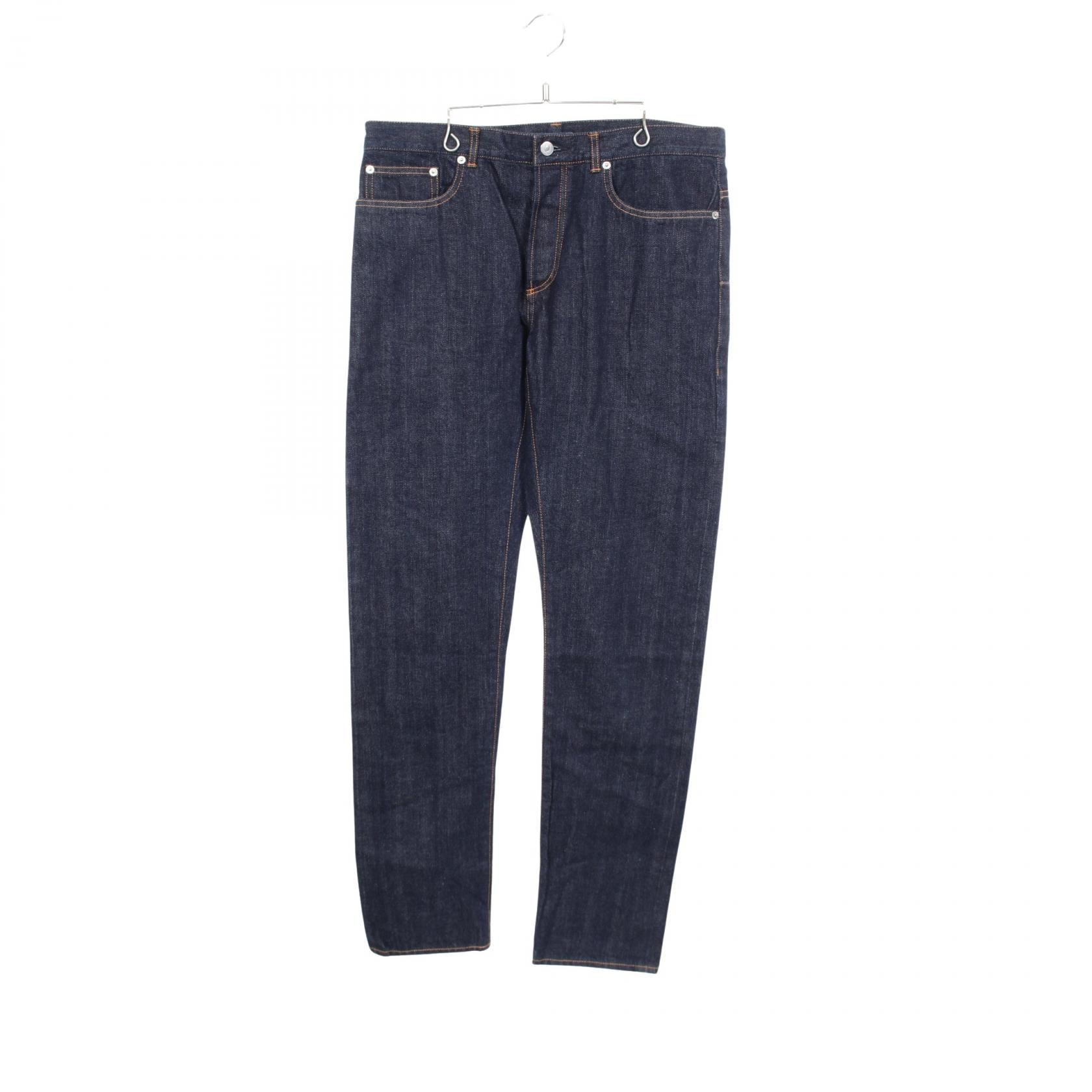 ディオール Dior SLIM ボタンフライ ロゴ デニムパンツ 衣料品 ボトムス コットン メンズ ネイビー系 013D001AY978 【中古】