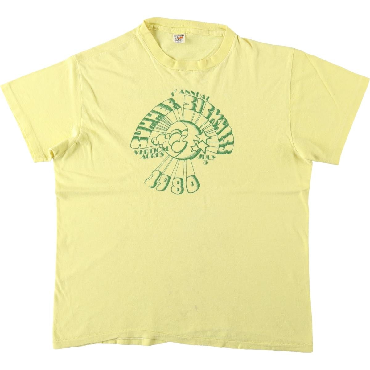 古着 80年代 ヘインズ Hanes 三角タグ プリントTシャツ USA製 メンズL相当 ヴィンテージ/eaa636810