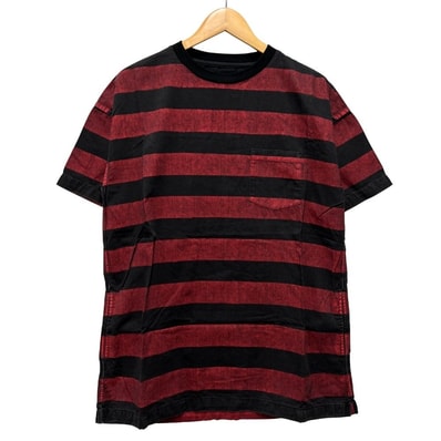 MINEDENIM マインデニム 2005-4001-17-022 かすれ加工 ボーダー 半袖Tシャツ 54873
