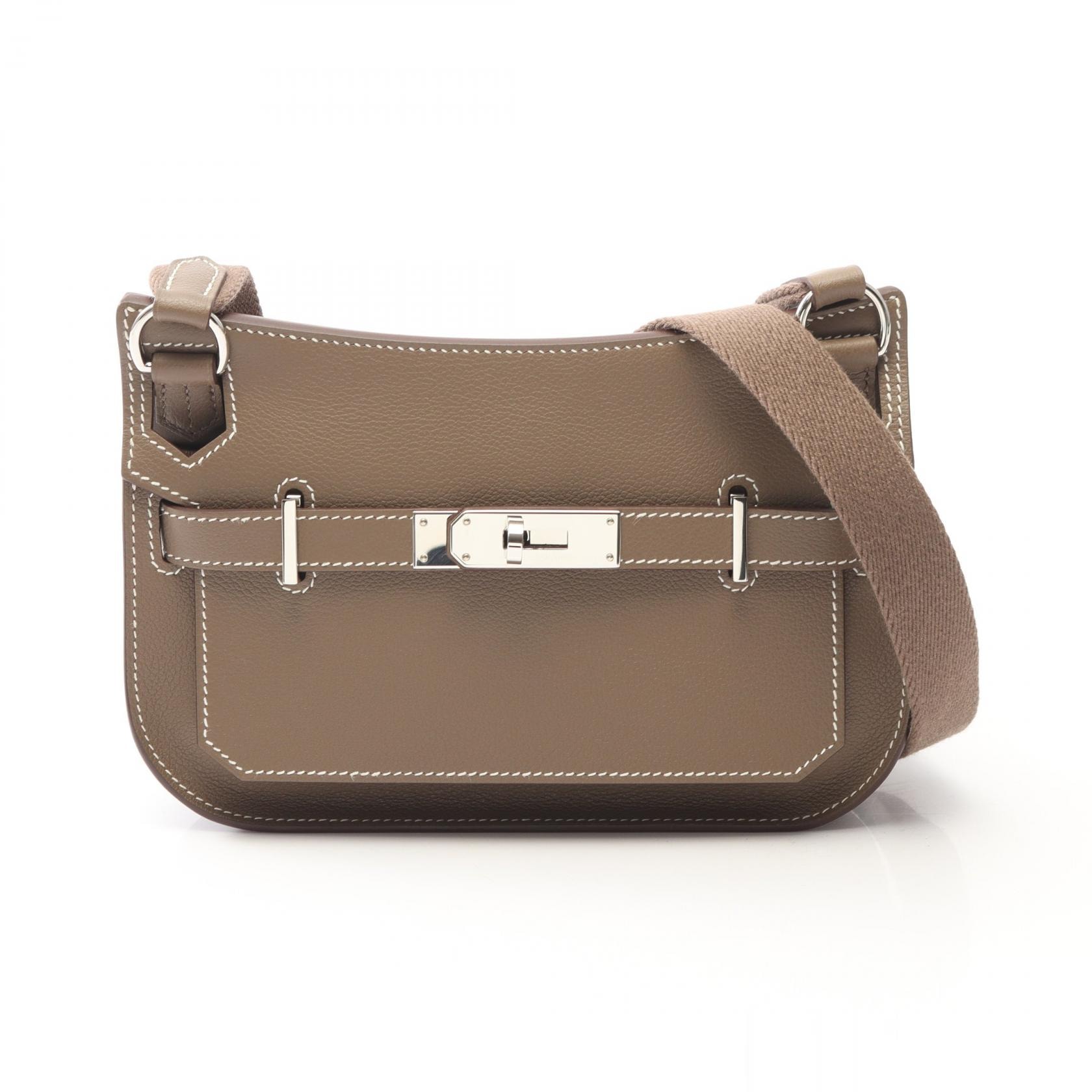 エルメス HERMES ジプシエール ミニ ショルダーバッグ バッグ レザー エバーカラー エトゥープ W刻印(2024年製造) レディース グレー系 【中古】