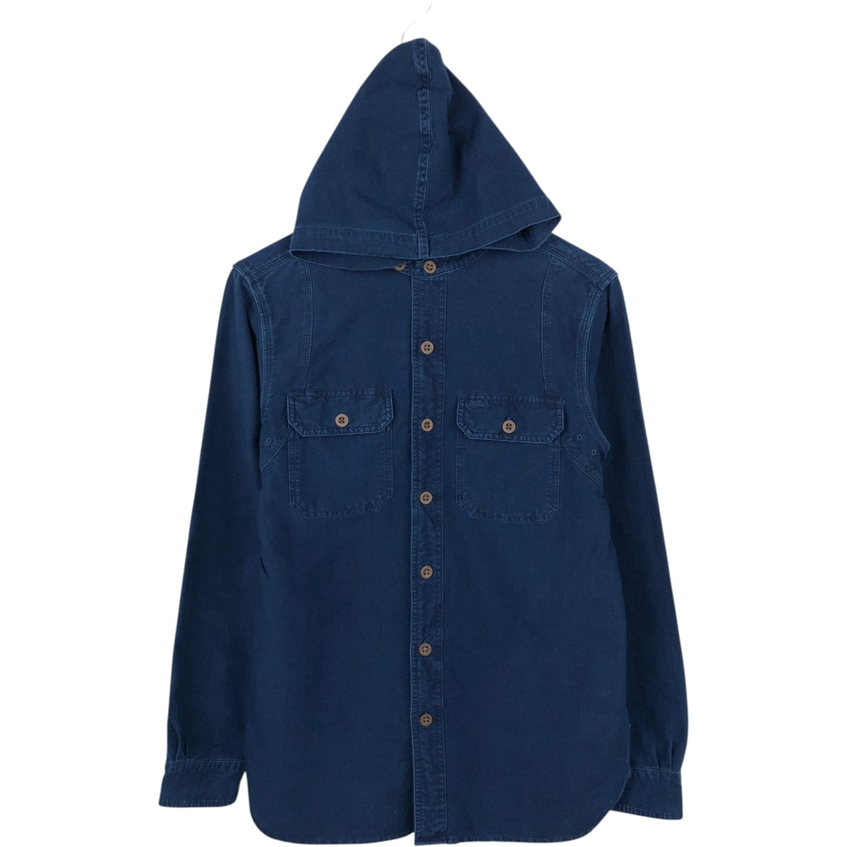 古着 ラルフローレン Ralph Lauren CLASSIC FIT INDIGO フード付き 長袖 コットンシャツ メンズS相当/eaa651998