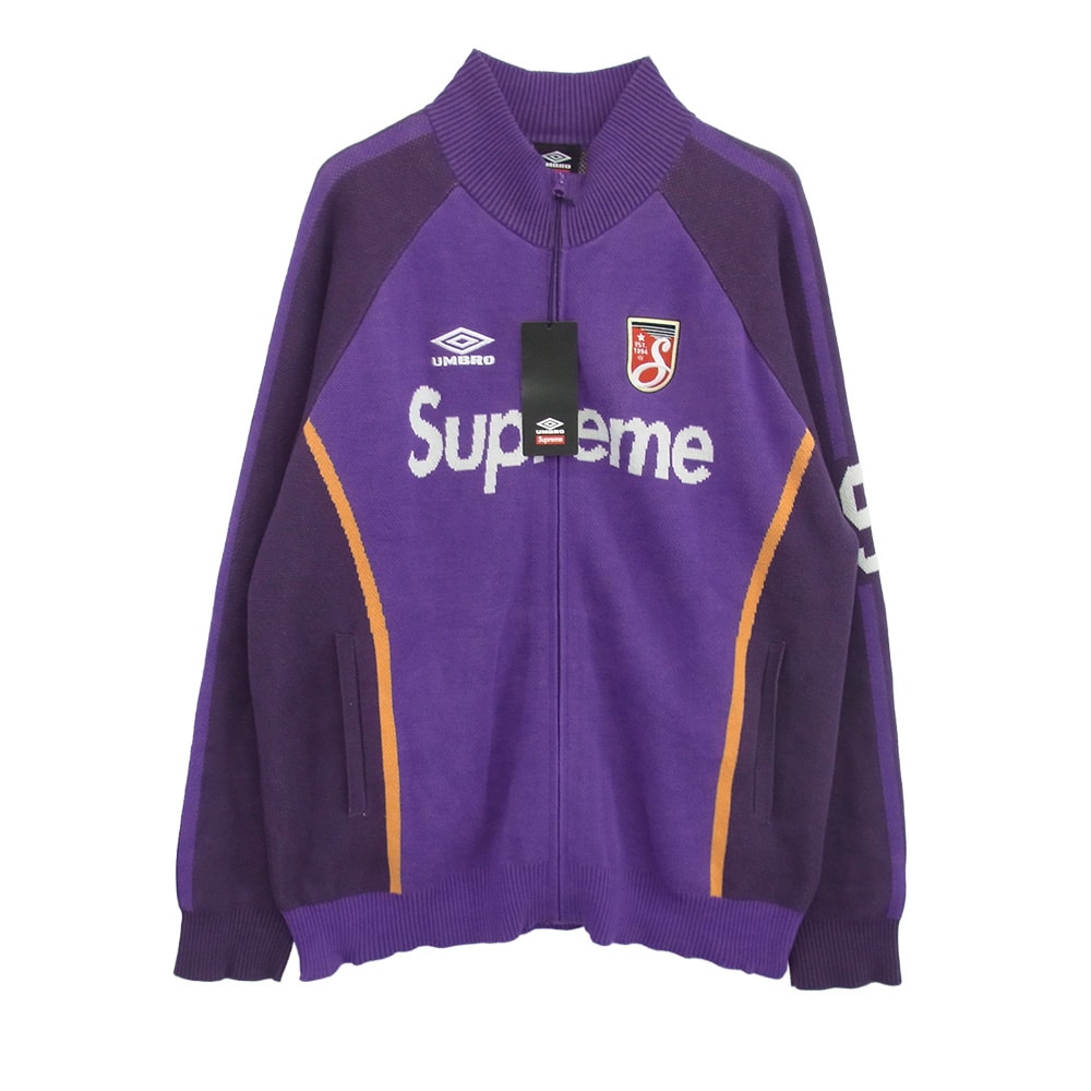 Supreme シュプリーム ジャケット 25SS Umbro アンブロ Zip Up Sweater Purple ジップアップ フルジップ ニット セーター ジャケット パープル系 XL【中古】