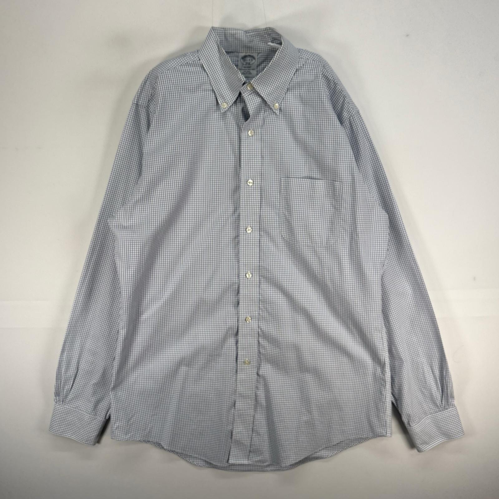 古着 ブルックスブラザーズ Brooks Brothers 長袖シャツ REGENT 1818 胸ポケ M ブルー系 チェック メンズ