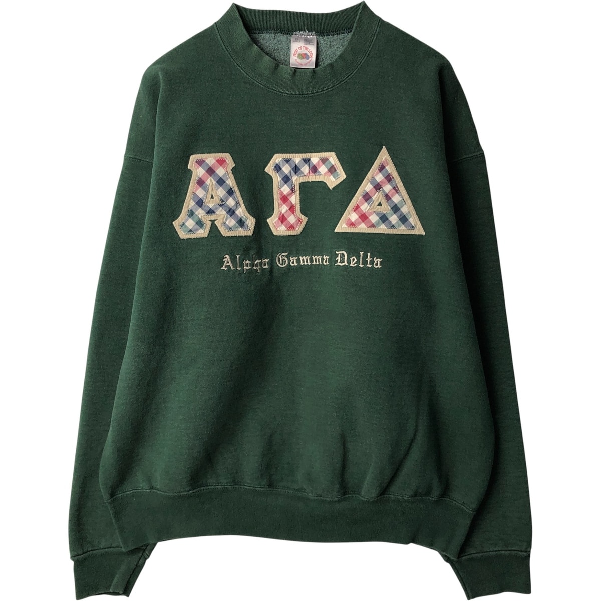 古着 90年代 フルーツオブザルーム FRUIT OF THE LOOM SUPER COTTON カレッジスウェットシャツ トレーナー USA製 メンズXL相当 ヴィンテージ/eaa600411