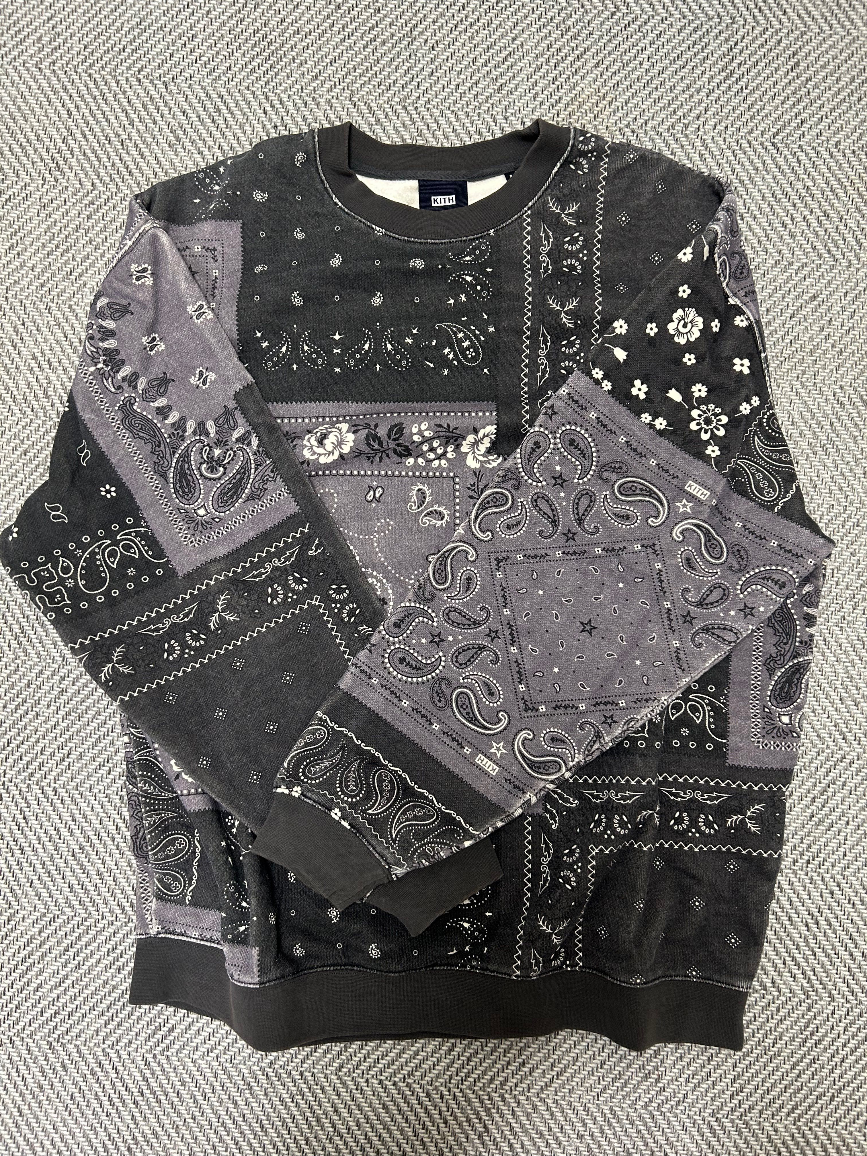 Kith Deconstructed Bandana Crewneck "Black"