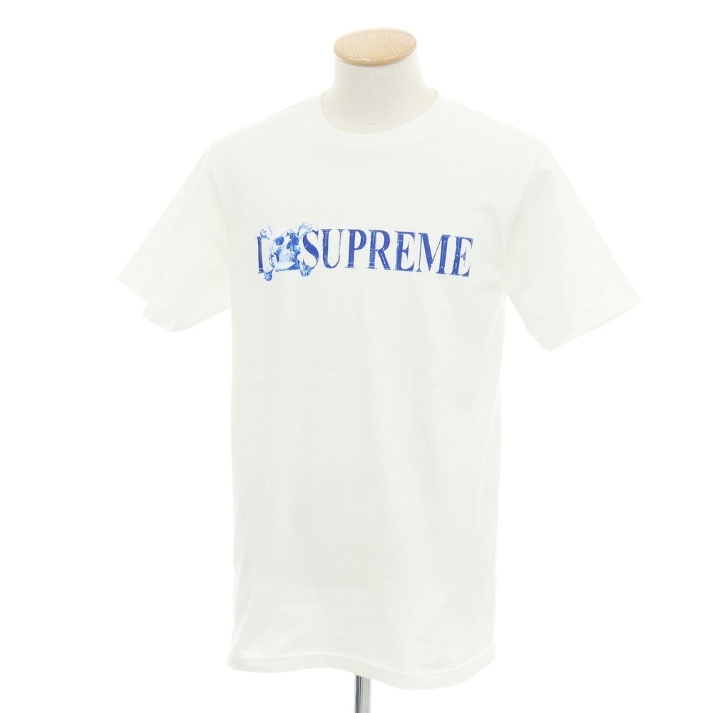 【中古】シュプリーム Supreme 2025年秋冬 Skull Tee コットン クルーネック 半袖Tシャツ ホワイト【サイズS】【メンズ】