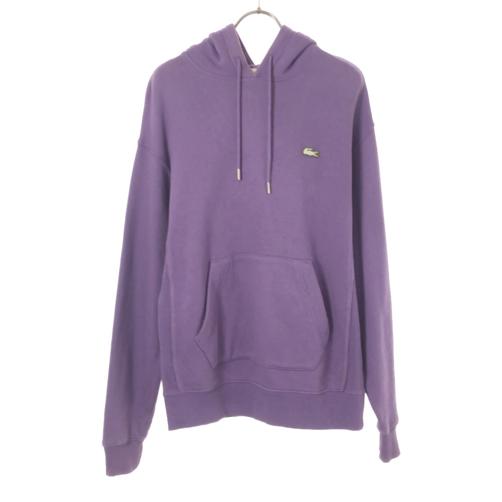 LACOSTE L!VE ラコステライブ 長袖 スウェットパーカー XS パープル プルパーカー トレーナー UNISEX