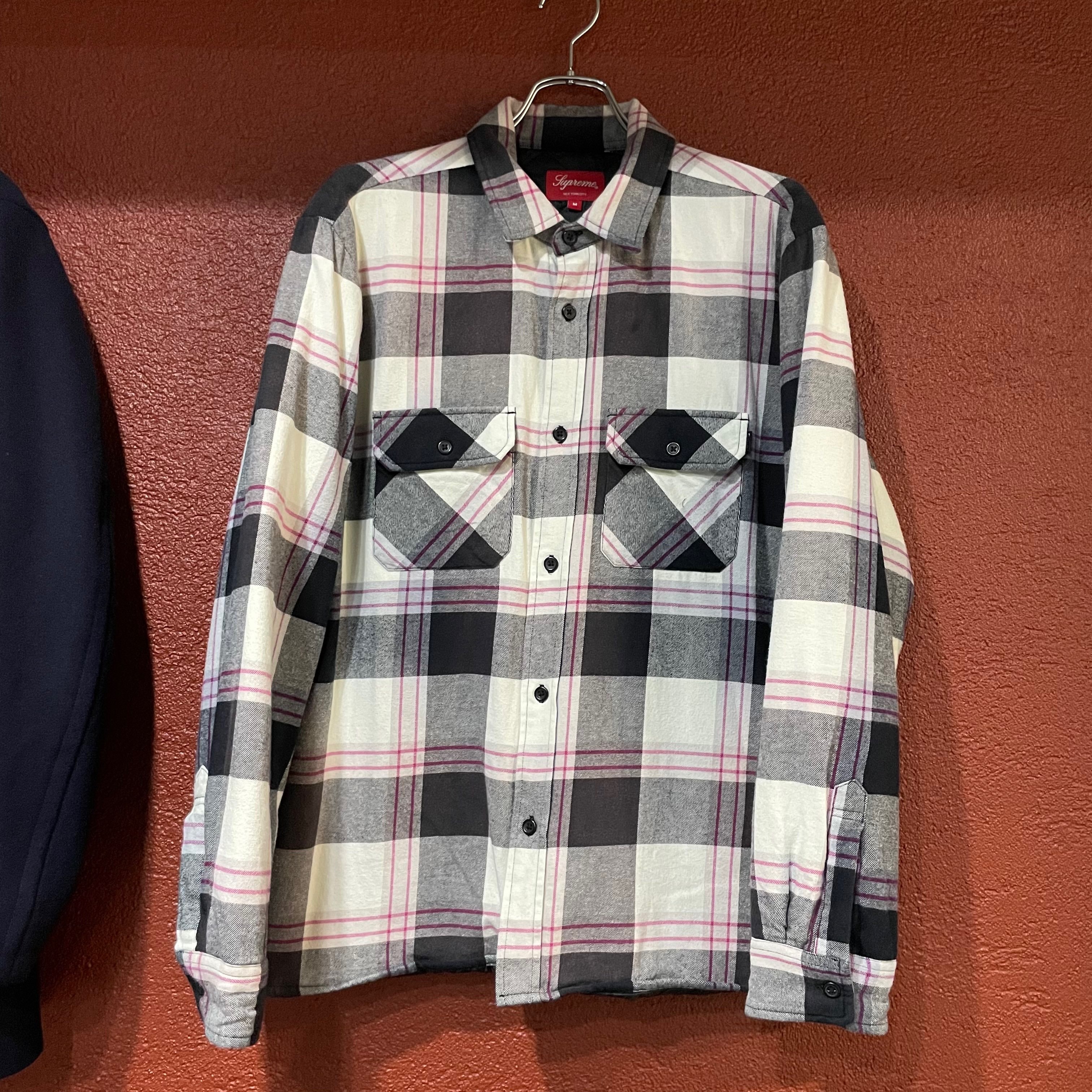 Supreme Quilted Flannel Shirt "White"