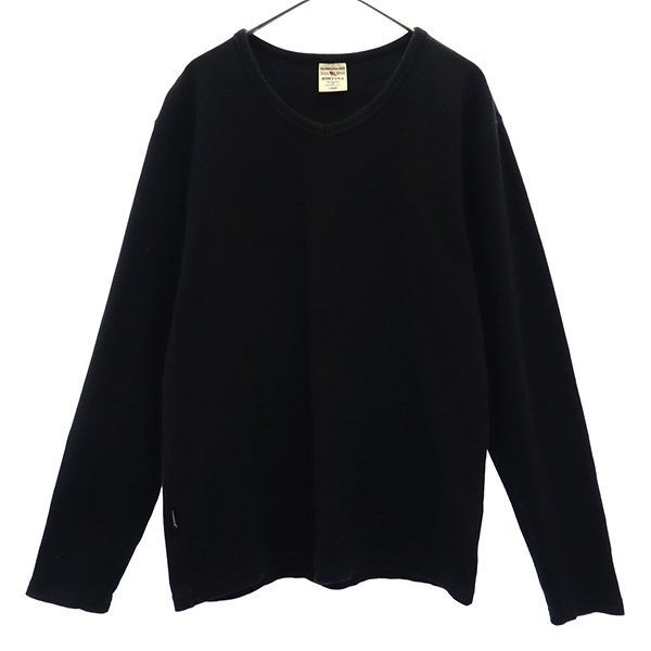 AVIREX 長袖 Vネック リブ Tシャツ