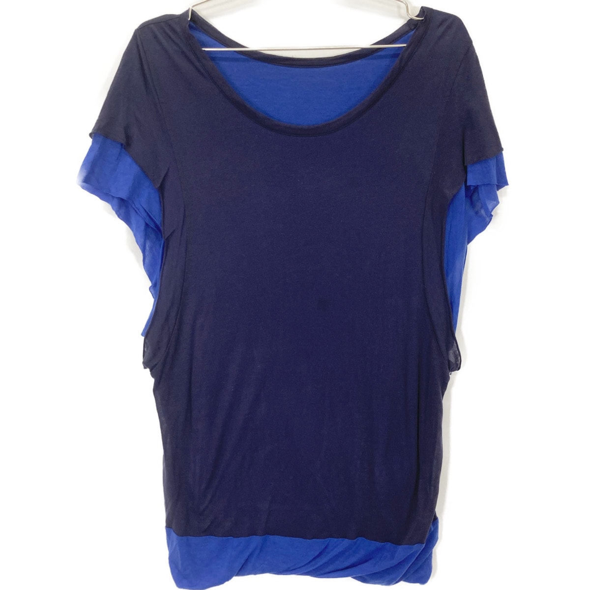 ワイズ YG-T04-260 ネイビー×ブルー レイヤードノースリーブカットソー 2