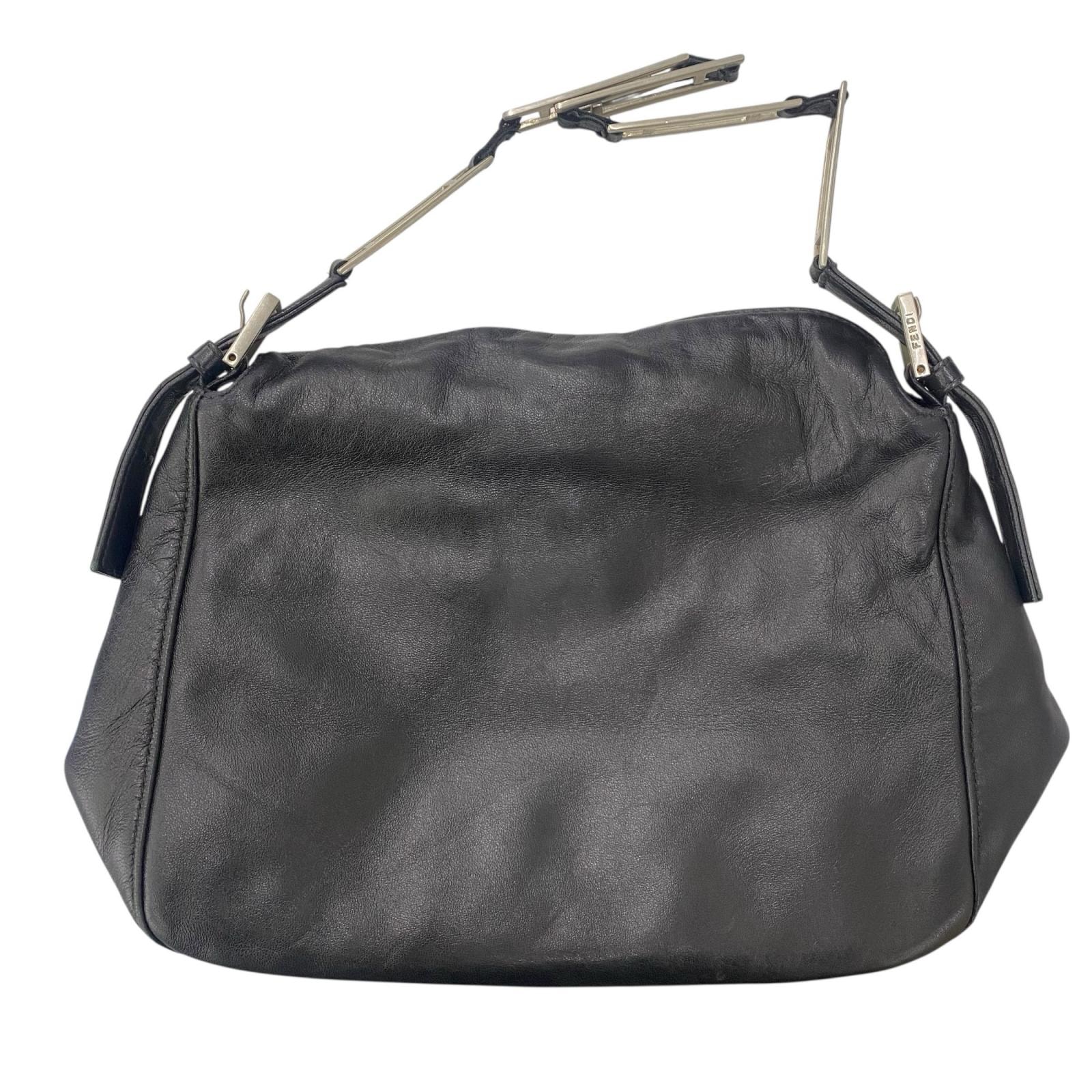 186005 FENDI フェンディ FENDI チェーンハンドバッグ ブラック レザー