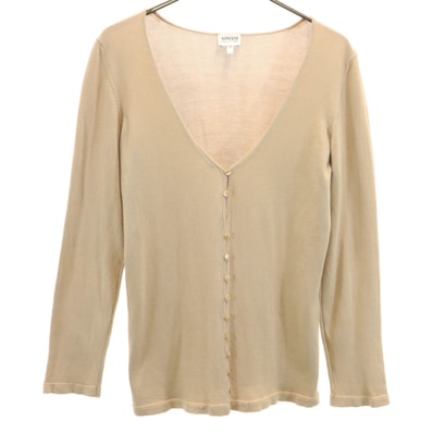 ARMANI COLLEZIONI アルマーニコレツィオー二 長袖 ニットカーディガン 38 ベージュ