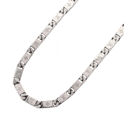 ルイ・ヴィトン LOUIS VUITTON ネックレス モノグラム タイドアップ ネックレス ジュエリー ステンレススチール シルバー メンズ シルバー系 MO0919 【中古】
