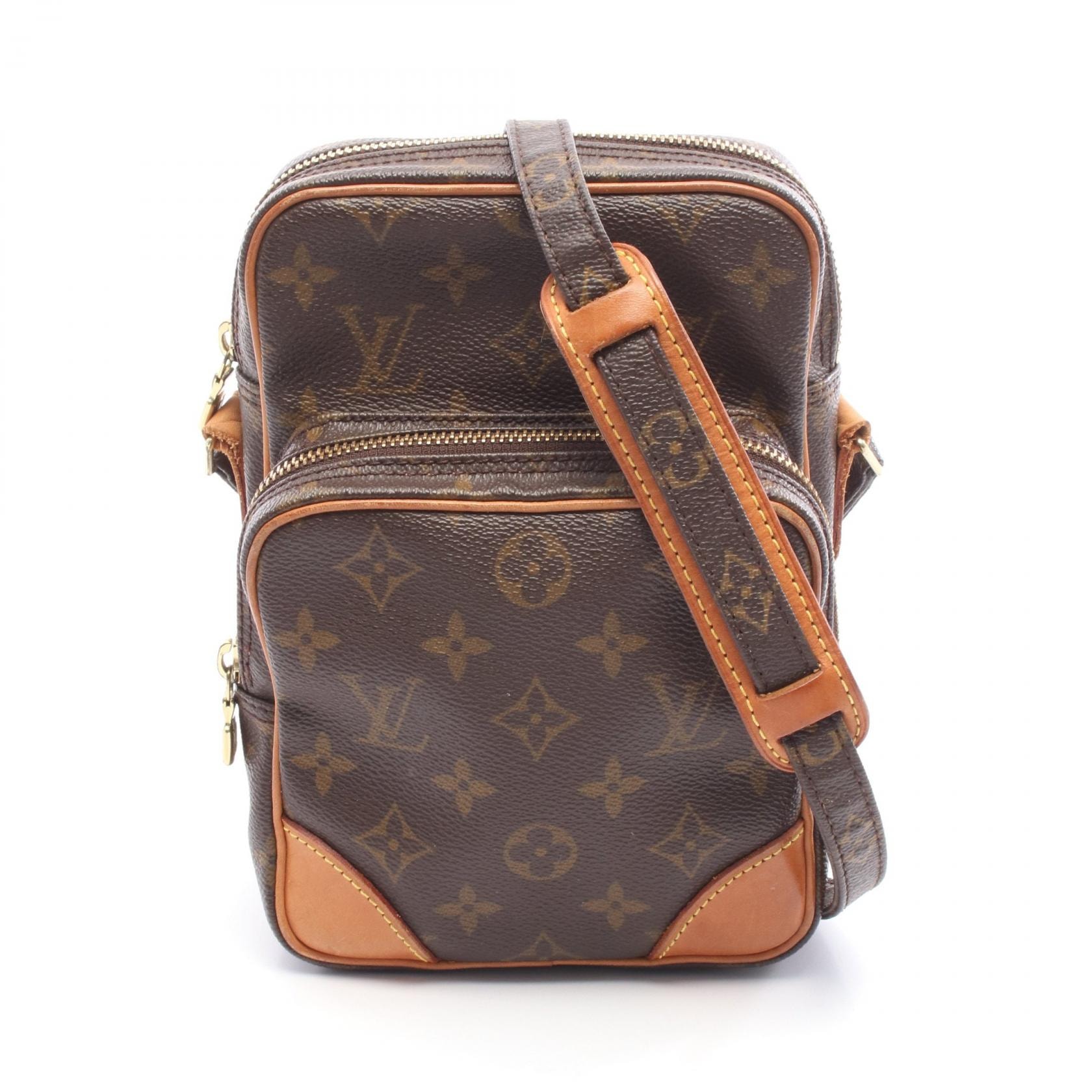 ルイ・ヴィトン LOUIS VUITTON アマゾン ショルダーバッグ バッグ PVCコーティングキャンバス レザー モノグラム レディース ブラウン系 M45236 【中古】
