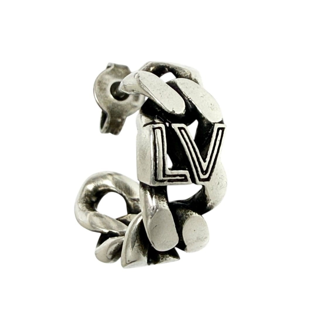 ルイヴィトン メンズ ピアス チェーン シングル ピアス LV クラブ 片耳用