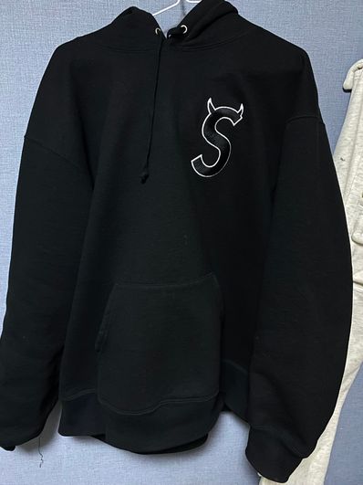 Supreme S Logo Hooded Sweatshirt "Black" (22FW)