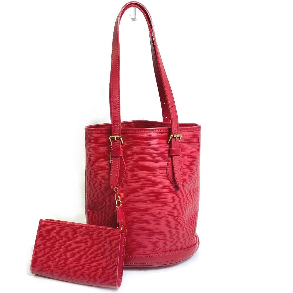 ルイヴィトン LOUIS VUITTON プチ バケットPM M5899E エピ  カバン 肩掛け バケツ型 ショルダーバッグ エピレザー ルージュ レッド 美品