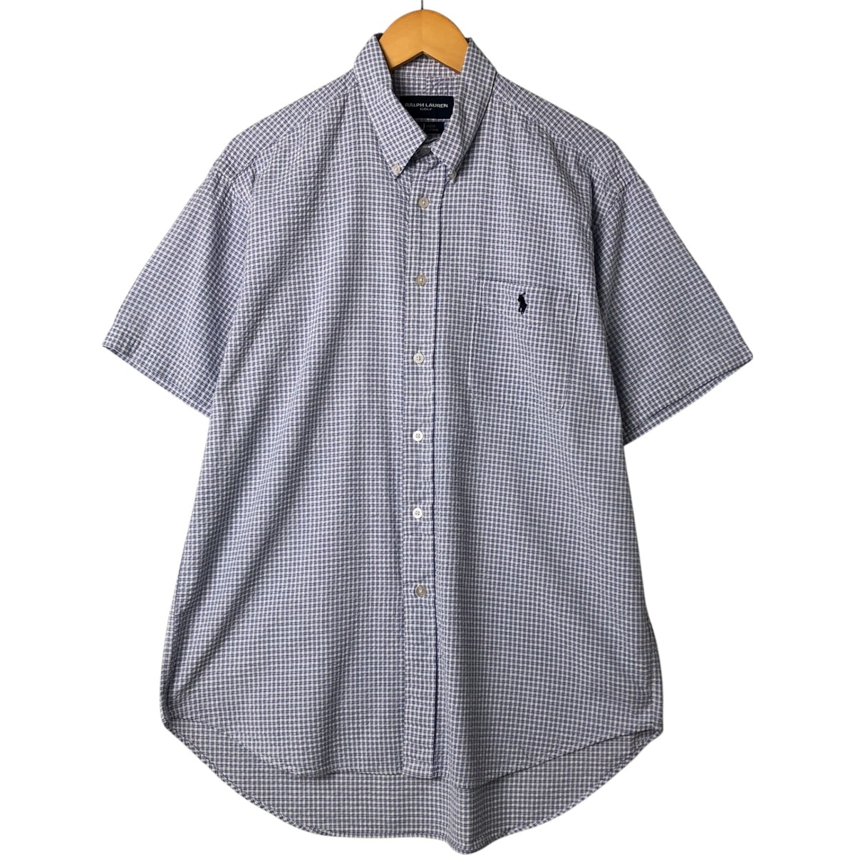 古着 ラルフローレン Ralph Lauren RALPH LAUREN GOLF TILDEN ギンガムチェック 半袖 ボタンダウン チェックシャツ メンズL相当/eaa551860