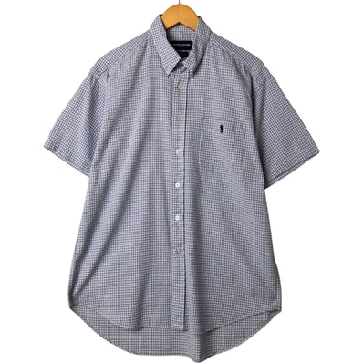 古着 ラルフローレン Ralph Lauren RALPH LAUREN GOLF TILDEN ギンガムチェック 半袖 ボタンダウン チェックシャツ メンズL相当/eaa551860