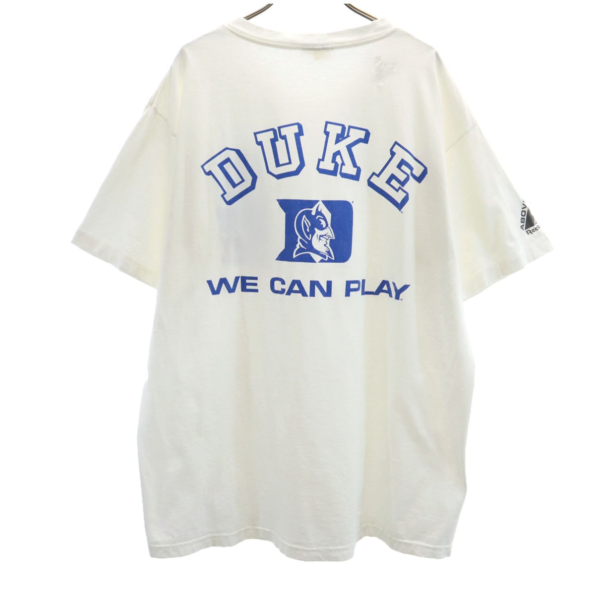 Reebok リーボック 90s USA製 オールド DUKE カレッジ 半袖 Tシャツ XL ホワイト