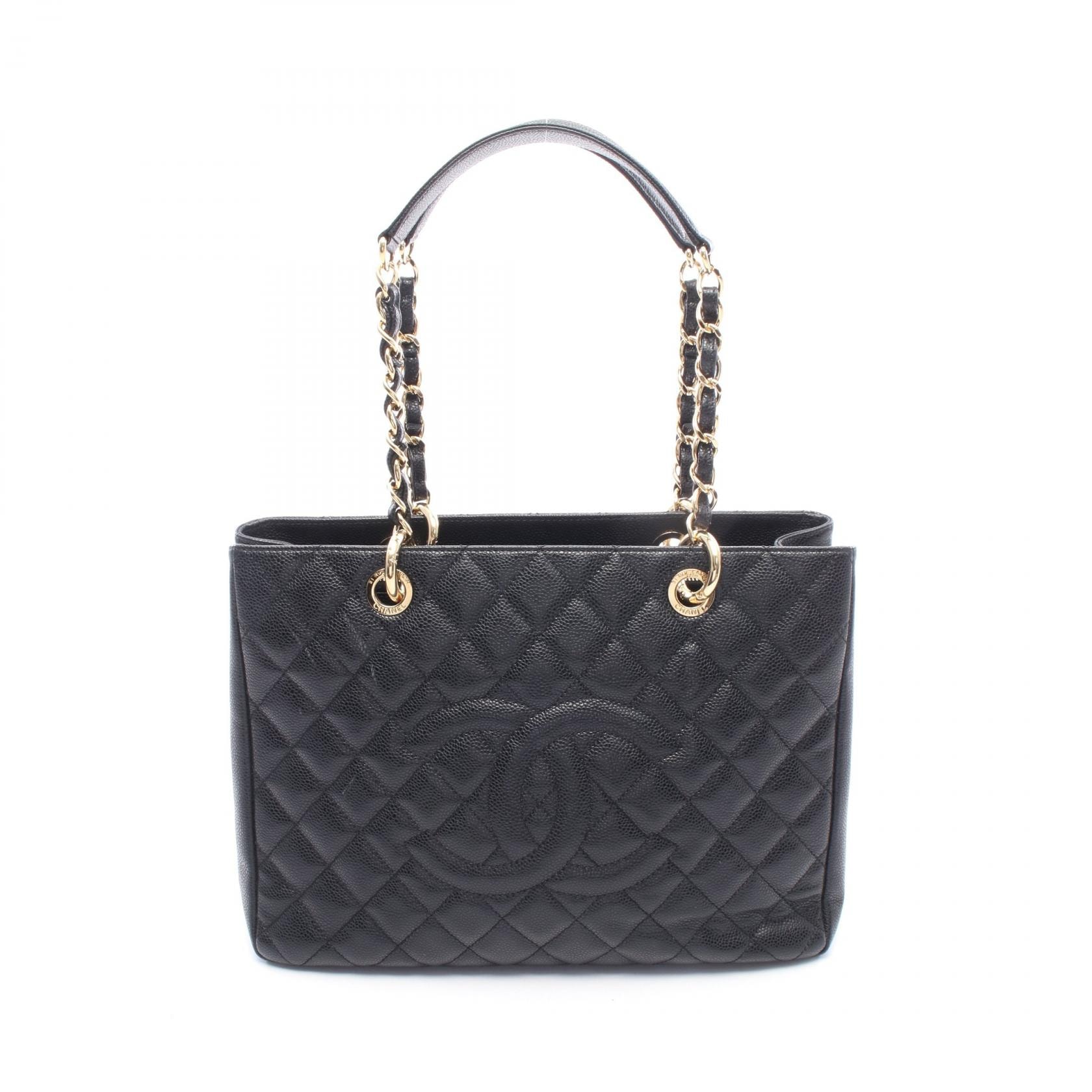 シャネル CHANEL マトラッセ グランドショッピング GST トートバッグ バッグ キャビアスキン(グレインドカーフ) レディース ブラック系 A50995 【中古】