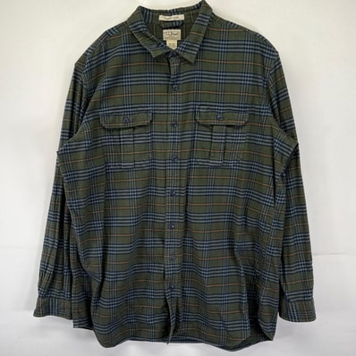 古着 エルエルビーン L.L.Bean 長袖シャツ 大きいサイズ チェック柄 ネルシャツ アウトドア 胸ポケット 2XL マルチカラー メンズ