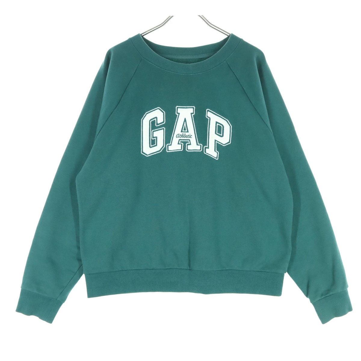 GAP ギャップ 英字 長袖 トレーナー XS グリーン スウェット