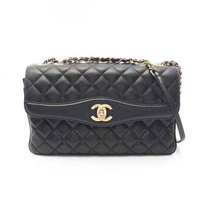 シャネル CHANEL マトラッセ ショルダーバッグ バッグ ラムスキン(羊革) レディース ブラック系 【中古】
