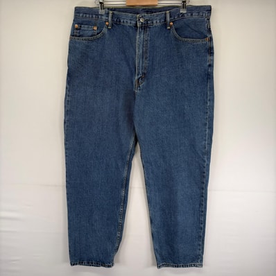 古着 リーバイス Levi's パンツ 550 テーパード ジッパーフライ 5ポケット 大きいサイズ ジーンズ ジーパン W42 L32 ブルー系 メンズ