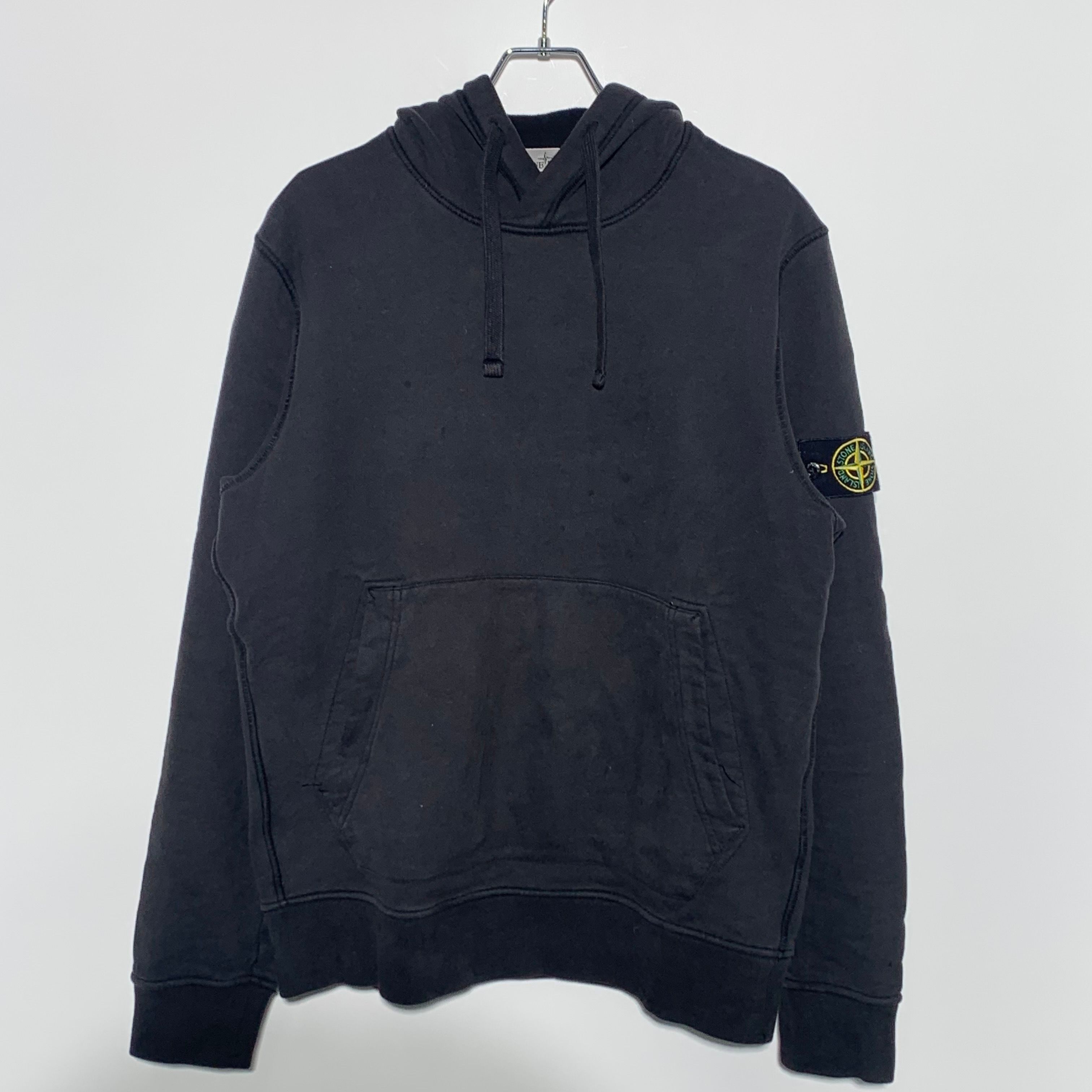 Stone Island 64120 BRUSHED COTTON FLEECE "Black"