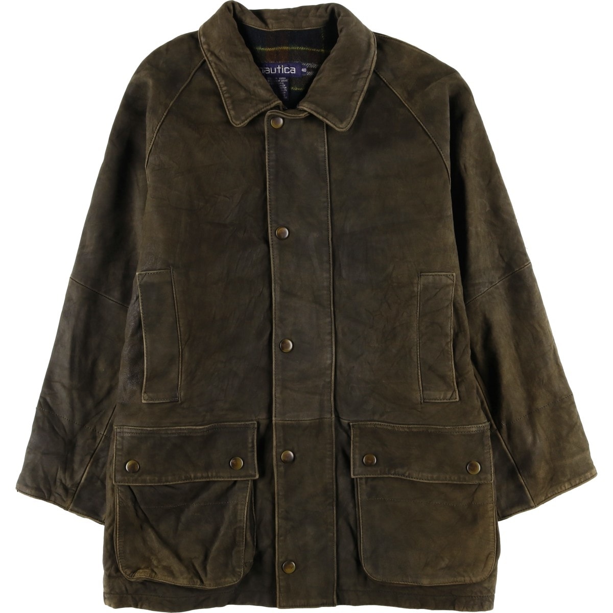 古着 90年代 ノーティカ NAUTICA 中綿入り レザージャケット メンズL相当 ヴィンテージ/eaa566378